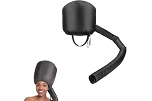 PMLWAKIR Portable Bonnet Hood Hair Dryer, Adjustable Hooded Bonnet for Hand Held Hair Dryer with Stretchable Grip & Extended Hose Length, Fits All Head&Hair Sizes, for Drying Styling Curling Deep Conditioning