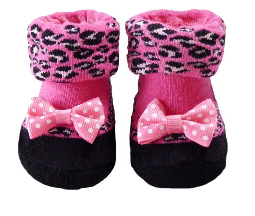 Soft Touch Baby Girl I'm Wild Gift Socks Boot Style (Dark Pink)