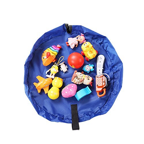 Mudder Children's Kids Toy Storage Bag Organizer Portable Baby Play Mat (Blue, 18 Inches)