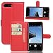 Produktbild Omiky® Mode 2017 Luxus schlanke Leder Flip Wallet Stand Case Cover für iPhone 7 Plus (Rot)