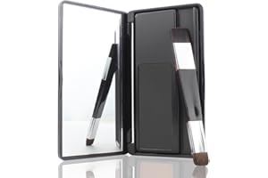 VOLLUCK Root Touch up Powder, Long-lasting Hairline Powder for Men Women, Waterproof Root Cover up for Hairline, Bald Spots 8g (Black)