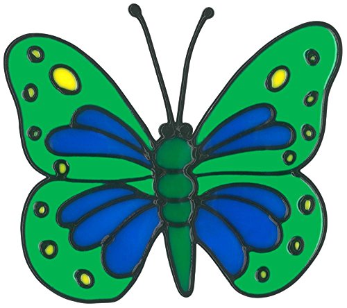 MagicGel Fensterbilder - Schmetterling (16 x 14 cm), Fensterdeko für das Basteln mit Kindern