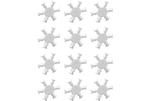 ABOOFAN 100pcs 12mm Snowflake Brads Metal Paper Fasteners Decorative Brads for Holiday Christmas DIY Craft Art Scrapbooking