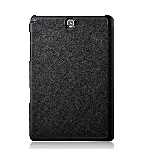 Samsung Galaxy tab A 9.7 hülle Schutzhülle, IVSO hochwertiges PU Leder Etui – mit Standfunktion und automatischem Schlaf Funktion, super 360° Anti-Wrestling, ist für Samsung Galaxy Tab A T550N/T555N 24,6 cm (9,7 Zoll) WiFi Tablet-PC perfekt geeignet, Schwarz - 7