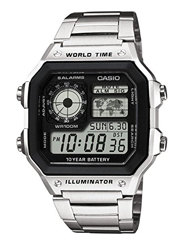 Casio Collection Herrenuhr Armbanduhr Edelstahl Uhr Digitaluhr AE-1200WHD-1AVEF