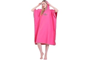 BEENLE-ICEY Poncho de baño ultraligero, para mujer, hombre, niños, 90 x 110 cm