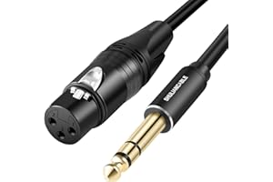 SHULIANCABLE 1/4 Inch Jack TRS Balanced to XLR Female Microphone Cable, XLR to 6.35 mm Male TRS Cable, Suitable for Microphones, Active Speakers, Stage, DJ, Studio Audio Console (Female, 8M)