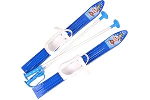 MARMAT Skis pour enfants, fixations de ski + bâtons de ski en plastique, 5 couleurs, 60 cm