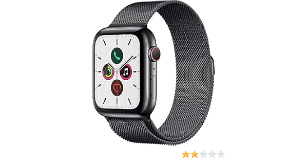 Apple Watch Series 5 44mm (GPS + Cellular) - Cassa In Acciaio Inossidabile  Color Con Loop In Maglia Milanese Nero Siderale (Ricondizionato) :  Amazon.it: Elettronica