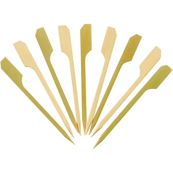 100 Cocktailspieße Aus Holz – Mit Goldenen Perlen, Für Fingerfood, Grillpartys & Buffets