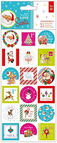Love Santa Docrafts (36pcs), Sticker Sheet, Assorted, 10.35 x 0.05 x 25.82 cm