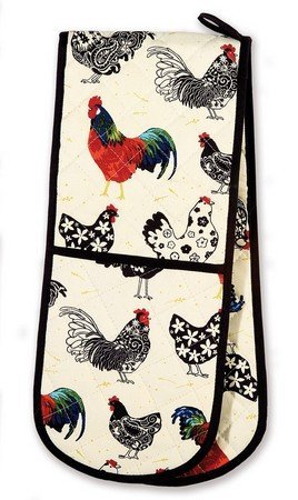 Ulster Weaver Rooster Cotton Double Oven Gloves by Cooking Marvellous