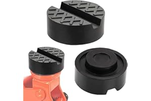 NHQZ 2 Pezzi Universale Car Jack Gomma Pad,Tampone in Gomma Universale con Scanalatura per Cric,Protector per Binario a Fessura,per Sistemi di Sollevamento di Auto