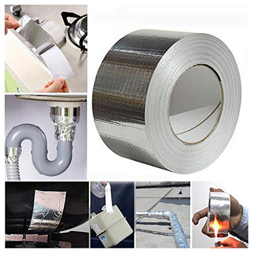 Preisvergleich Produktbild Upxiang Aluminium Klebeband Selbstklebend Wasserdichte UV-Beständige Abdichten Aluminiumklebebänder Hitzebeständig Glasbodendach Fenster Reparaturen Werkzeug Foil Tape (5cm x 5m, A)