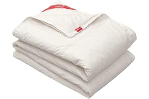 PIKOLIN Home - Edredón Nórdico Duo 92% Plumón de 120 y 160 gr | Cama 90 | 150x220 | 4 Estaciones | Tejido de Algodón | Unión Mediante Corchetes