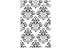 ARTISTIC SPONGE Wiederverwendbare Schablone im Barock-Design mit Tapeteneffekt, A5, A4, A3 und größere Größen, Dekor/B6 (wiederverwendbare PVC-Schablone, A4-Größe – 210 x 297 mm)