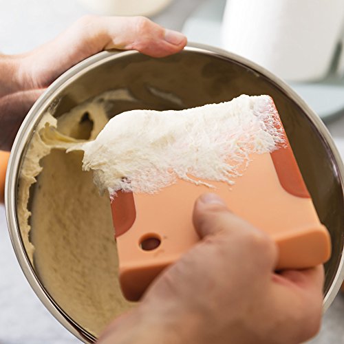 Berghoff Leo Teigschaber, Silikon eingefasst, orange - 3