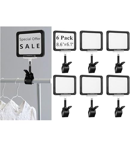 12 Pièces Pince Porte Étiquette Prix Rotative - Support Clip Affichage Étiquettes Pour Magasin Et Supermarché