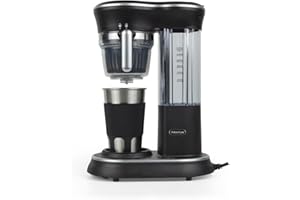 PRIXTON Cafetera Capri con molinillo, Sistema por goteo, Vaso de acero inoxidable con tapa, 600 W