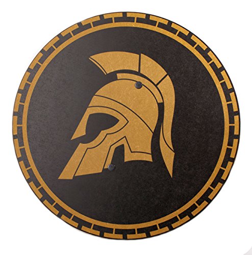 Preisvergleich Produktbild Spielzeugmanufaktur VAH 995 Holzschild, Sparta (schwarz / Gold), Rund