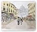 Produktbild Modern Mouse Pad, Tourist Couple Walking in Italian Street in Pisa European Historical Town Watercolor Gaming Mousepad Office Mouse Mat Multicolor