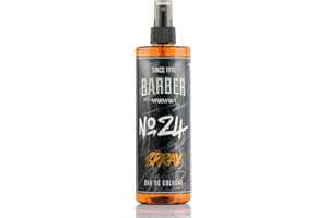 Barber Marmara No.24 Eau de Cologne Spray 400ml | Men’s Aftershave Cologne with 70% Alcohol | Long-Lasting Oriental Fresh Scent | Cooling & Refreshing | Professional Barbershop Grooming Spray