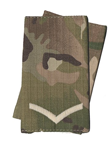 Pair Of Ivory on Multicam/MTP Lance Corporal Rank Slides (Multi Terrain Pattern