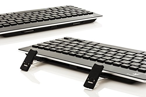 ForeFront Cases® Neue drahtlose Bluetooth Tastatur mit universeller Kompatibilität – Apple iPad Air, Mini, Mini Retina, iPad 2, iPad 3, Samsung Galaxy Tab PRO 7.0, Tab PRO 8.0, Tab PRO 10.1, Tab 4 7.0, Tab 4 8.0, Tab 4 10.1, Tab PRO 8.4, Tab PRO 10.1, Google Nexus 7 – Vollständiges QWERTZ-Layout und eingebauter, wiederaufladbarer Akku Keyboard inkl. Eingabestift - 4