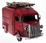 Räder beweglich Unbekannt HR-22 Bilderrahmen – Auto Metall Französisch-Service Feuerwehrmann 20 cm mit Foto Rahmen und Retro Classic Auto Korpus-Banknoten