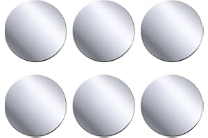 Rouclo Metallplatte Selbstklebend 6 Stück Metallplättchen Handy Metall Platte Set Runden, Kleber Metallplatte für Magnet kfz Handyhalterung Auto Zubehör, Silber