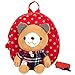 Produktbild KingNew Kinder Tasche Kindergarten Cartoon Rucksack Tier-Muster Rucksack für Kleinkinder (rot)