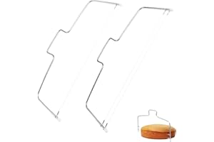 LERANXIN Coupe Gateau, 2 Types Lisseur Gateau Patisserie de 32 cm Avec Fil de Coupe Réglable en Hauteur, Aide à La Coupe de Base de Gâteau Pour Boulangeries de Cuisine et Magasins de Desserts