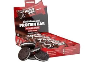 CERREFIT HEALTH & FITNESS Protein Snack Bar Prozis - Barritas Proteicas - Caja 12 unidades (12x 30g) - Cookies and Cream
