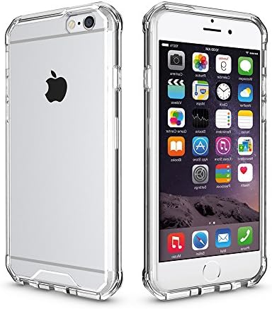 Yokase iPhone 6 Case, iPhone 6S Cover Soft TPU Border and Hard PC Back iPhone 6 Case Clear [Hybrid Reinforced Corners] for iPhone 6/6S - 4.7inch - Transparent