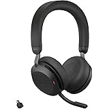 Jabra Evolve2 75 Wireless PC Headset with 8-Microphone Technology - Dual Foam Stereo Headphones with Advanced Active Noise Ca