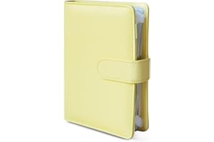KIFZM Stylish Portfolio & Case Ring Binders with Refillable Organizers, Functional Accessories, and Attractive Colors - Perfect for Budget Control, Journaling, and Personal Organization