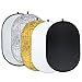Produktbild 5in1 Reflektor Faltreflektor Set 103*153cm Gold Silber Schwarz Weiß Soft R12-153