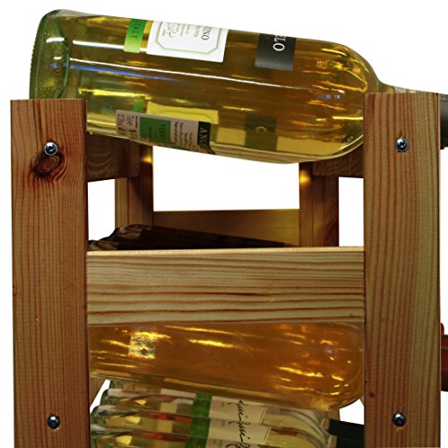 Weinregal / Flaschenregal System „Simplex“, Holz, Kiefer braun - 5