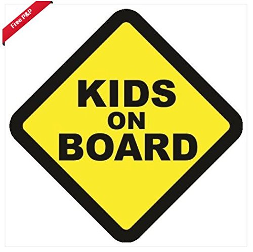 Kids On Board coche Advertencia Seguridad para Ventana Señal, adhesivo, vinilo