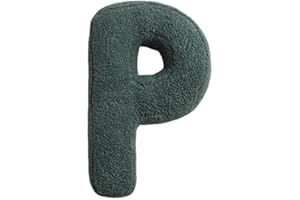 Aixingxing 26 Buchstaben Plüsch Kissen, Niedlich Englisch Alphabet Werfen Kissen Zimmer Couch Dekorative Kissen für Kinderzimmer Sofa Bett Boden Home Decorative (P)
