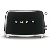 Smeg TSF01BLEU ekmek kızartma makinesi 2 diskler, siyah