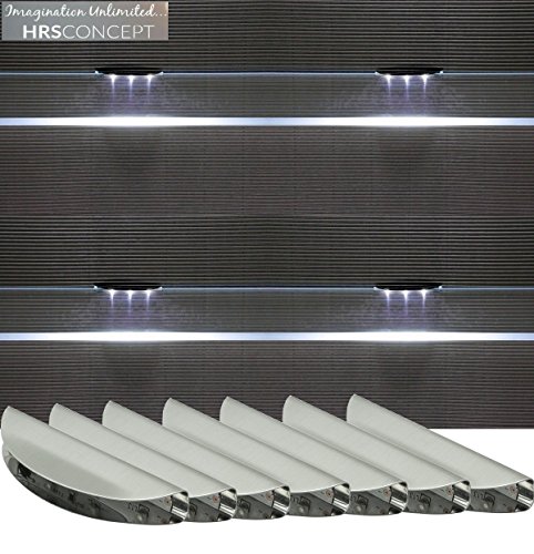 Preisvergleich Produktbild Glasbodenbeleuchtung LED Set / 2276KW / Glaskantenbeleuchtung / kalt weiß / LED Clip / Vitrinenbeleuchtung / Glasplattenbeleuchtung / Möbelbeleuchtung (2-er Set)