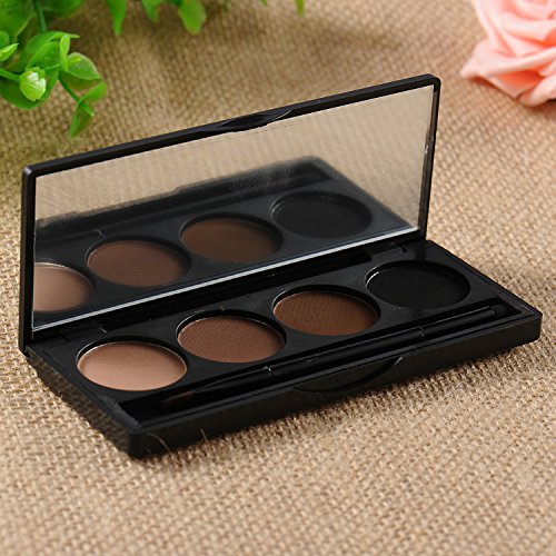 4 Farben Cosnetic Augenbrauen-Puder-Paletten-Augenbraue mit Pinsel und Spiegel Make-up-Set Kit - 6