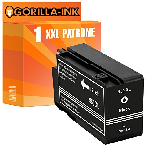 Gorilla-Ink® 1x Patrone XXL kompatibel für HP 950 XL Schwarz Officejet PRO 8620 All-In-One 8630 8630 All-In-One 8640 E-All-In-One 8660 E-All-In-One