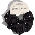 Mickey/Minnie x Kitsch Fabric Rhinestone Scrunchie - Scrunchies for Women | Jumbo Hair Tie for Thick Thin Hair | Hair Scrunchies for Womens Hair | Hair Scrunchies for Girls (Black)