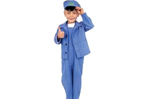 Pretend to Bee- Déguisement de Conducteur de Train pour Enfants, Ensemble 3 pièces, 2073_(5/7), Bleu