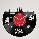  Gravinci.de Schallplatten-Wanduhr Köln Fan