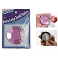 60mm Pink H112 Large Self Adhesive Round Acrylic Cosplay Gem Flat Back Plastic Stick On Rhinestone for Cosplay Costumes Scrapbooking Prop Craft Embelishment Steven Universe Decor Jewel 1PC