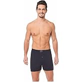 Seher 6 Adet Yıldızı Pamuklu Penye D&uuml;ğmeli Erkek Boxer X-Large