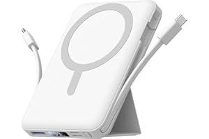 Azmuth Power Bank, per Magsafe Powerbank iPhone 10000mAh, Caricatore Portatile Magnetico Wireless Ricarica Rapida con Display LED Batteria Esterna per iPhone 17/16/15/14/13/12/Pro/Pro Max